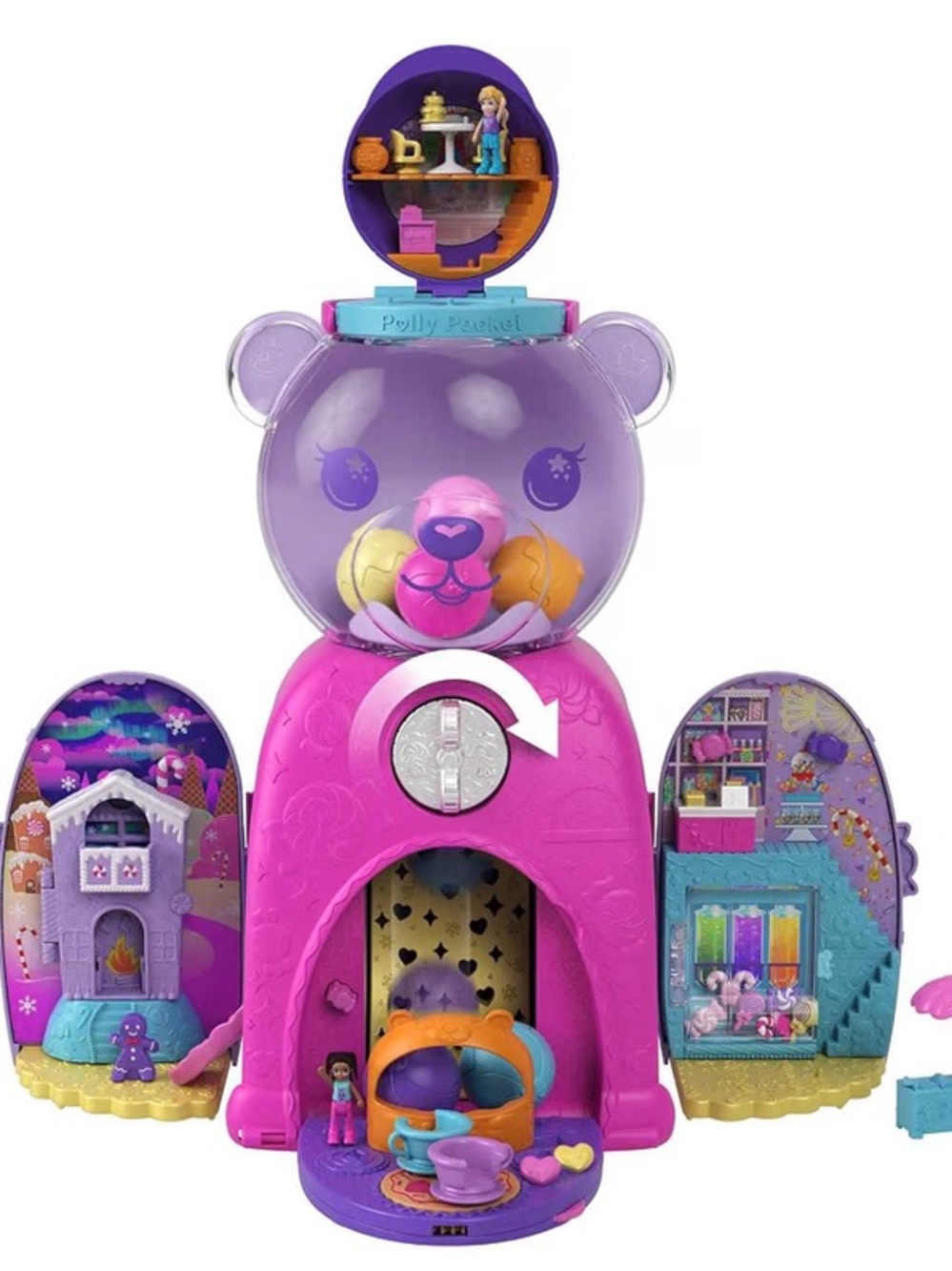 Polly Pocket Gumball Bear Playset - Pink & Purple - Picture 7 of 7
